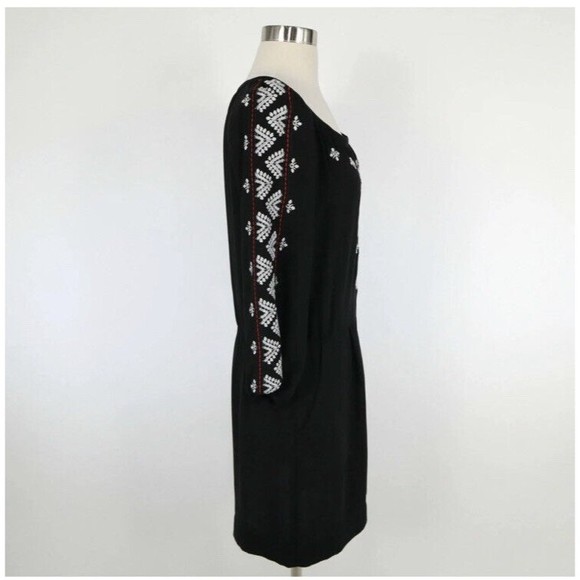 Nanette Lepore Mariachi Sheath Womens Boho Dress Size 6 Embroidered Black NEW - Picture 16 of 16